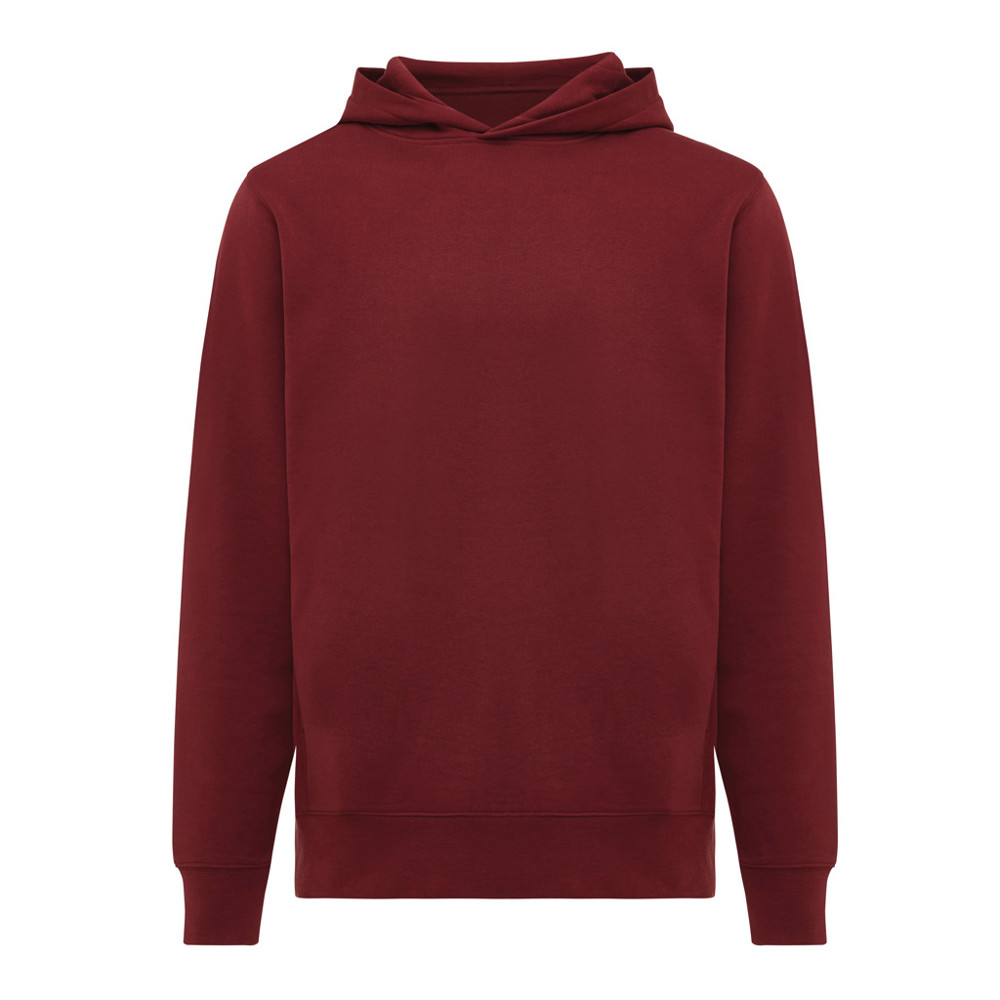 IQONIQ Yengo Hoodie mit Seitentaschen aus rec. Baumwolle - burgunderrot (± PMS 19-1724TCX)