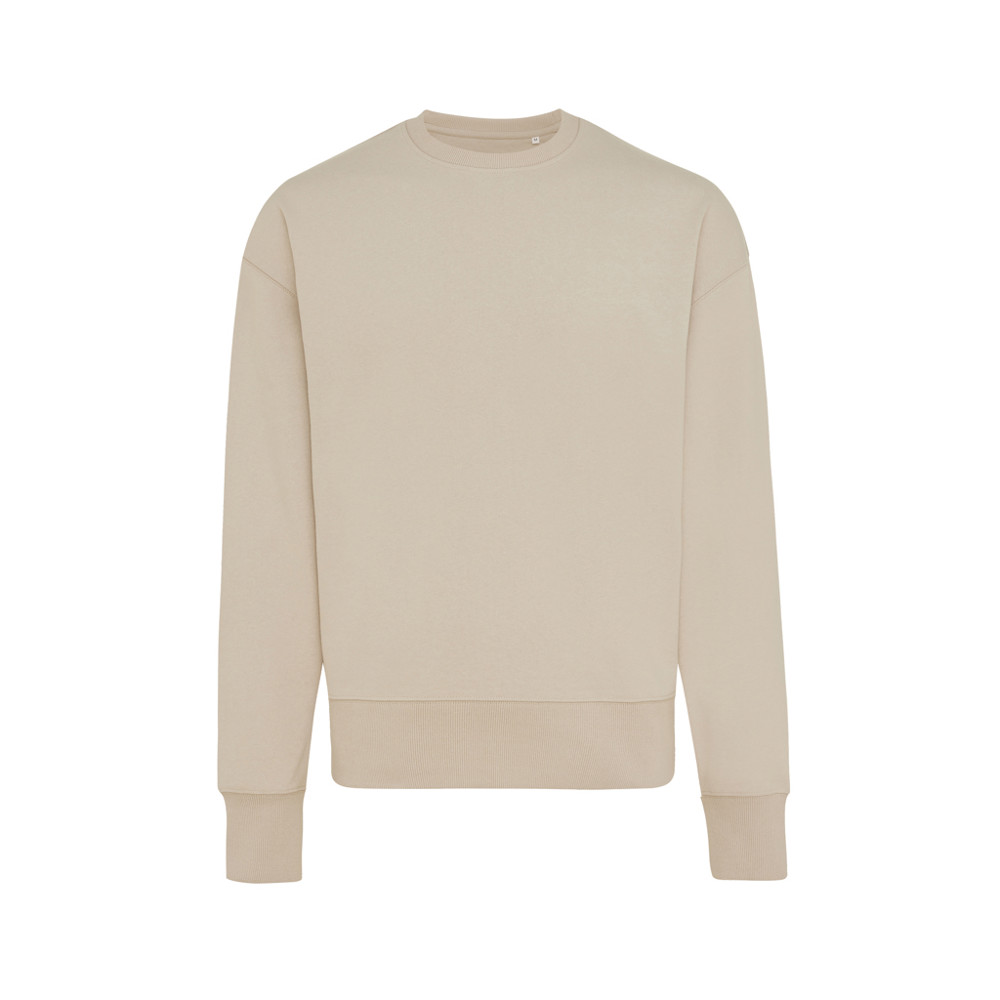 IQONIQ Kruger Relax-Rundhals-Sweater aus recycelt. Baumwolle - desert (± PMS 14-0708 TCX)