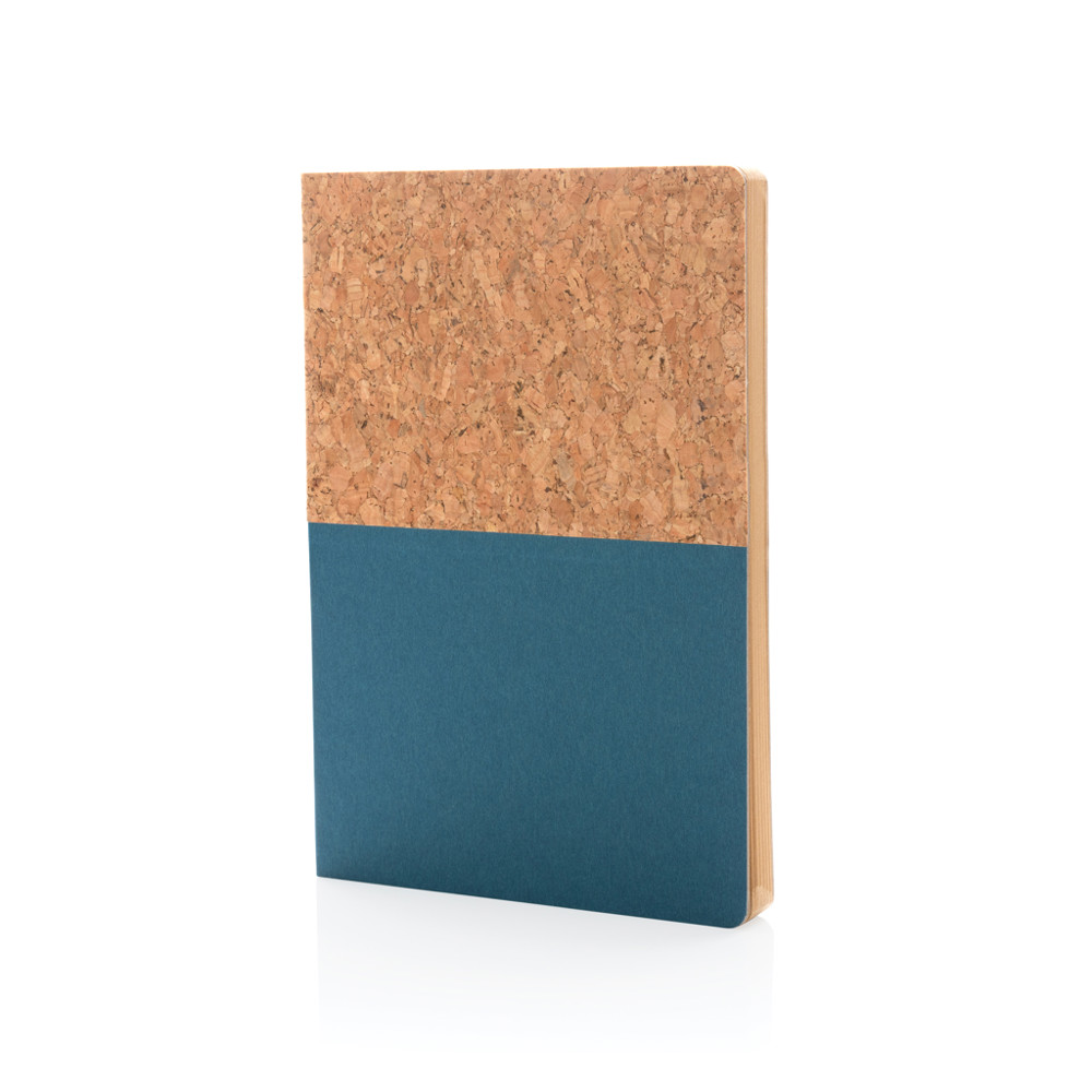 A5 Kork & Kraft Notizbuch - blau (± PMS 5405)