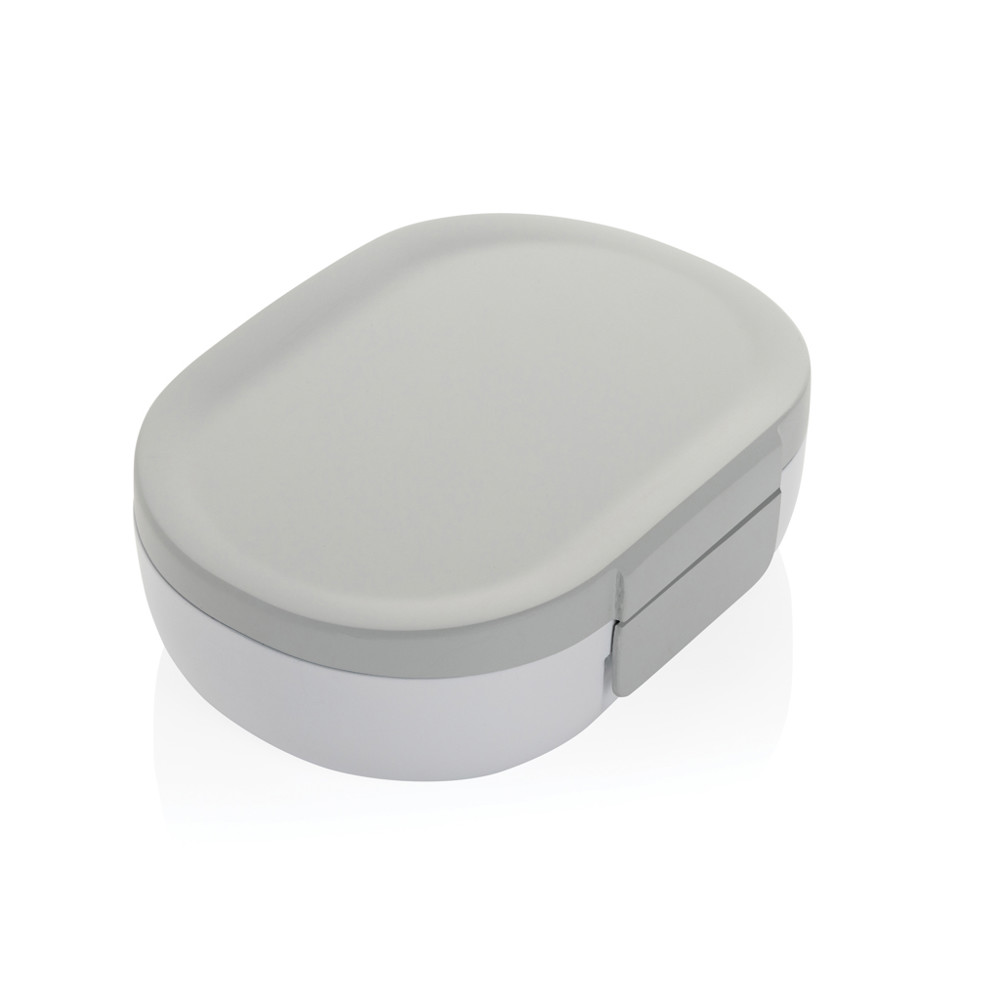 Avira Atlas Lunchbox aus RCS recyceltem PP 700ml - weiß, grau (± PMS White/ ± PMS Cool Grey 6)