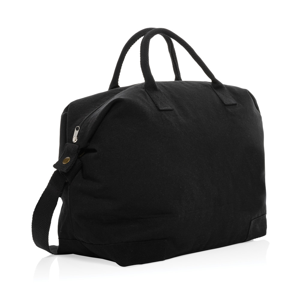 Kezar AWARE™ 500g/m² Wochenendtasche aus recyceltem Canvas - schwarz (± PMS Black)