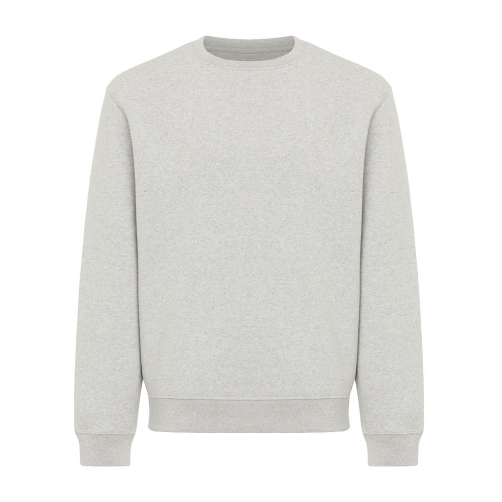IQONIQ Torla Rundhals-Pullover aus recycelter Baumwolle - light heather grey (± PMS light heather grey)
