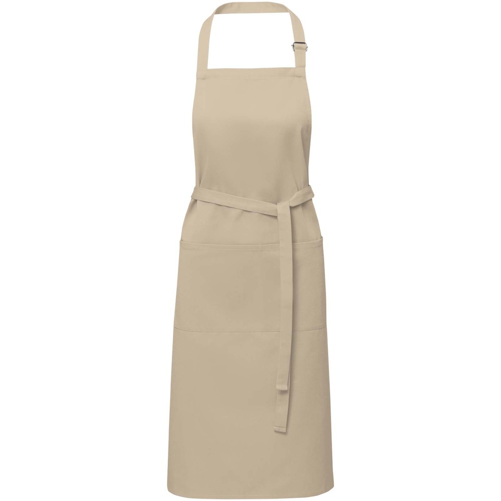 Andrea 240 g/m² Schürze mit verstellbarem Nackenband - oatmeal