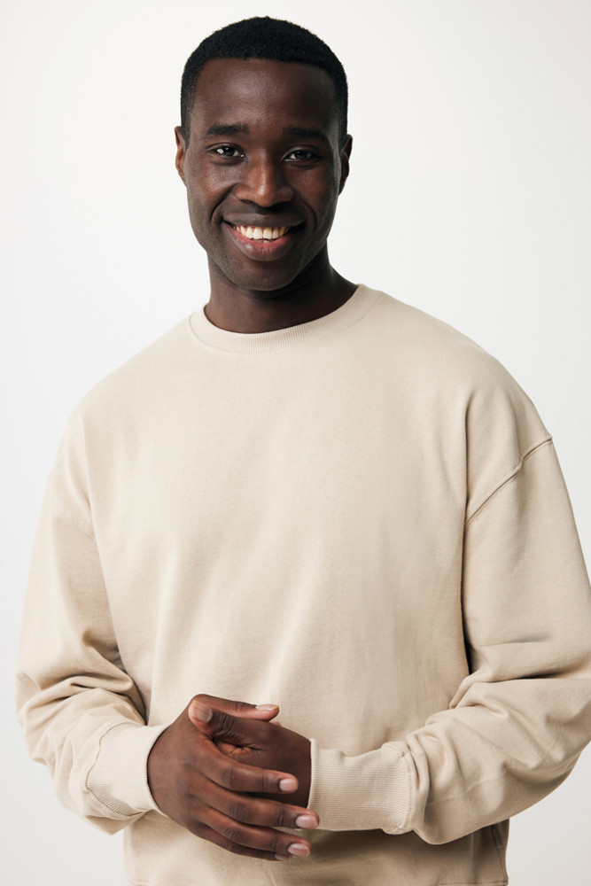 IQONIQ Kruger Relax-Rundhals-Sweater aus recycelt. Baumwolle