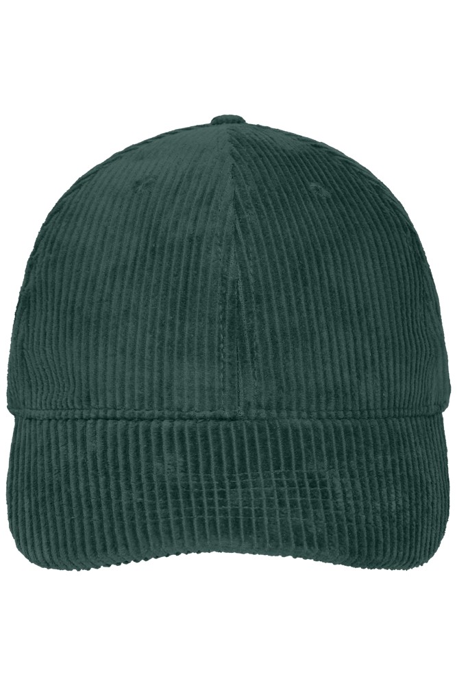 6 Panel Corduroy Cap Organic Cotton - Smoky-green (ca. Pantone P 123-8 U)