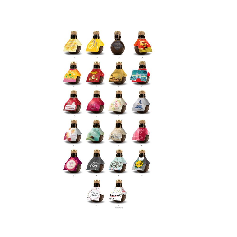 Kleinste Sektflasche der Welt! Eigendesign - Inklusive Geschenkkarton in Gelb, 125 ml