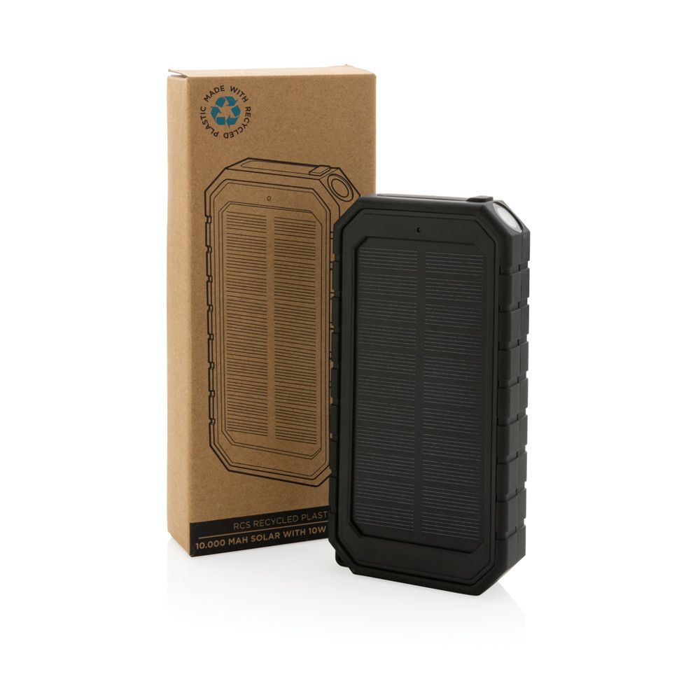 10.000 mAh Solar-Powerbank mit 10W Wireless aus RCS Plastik