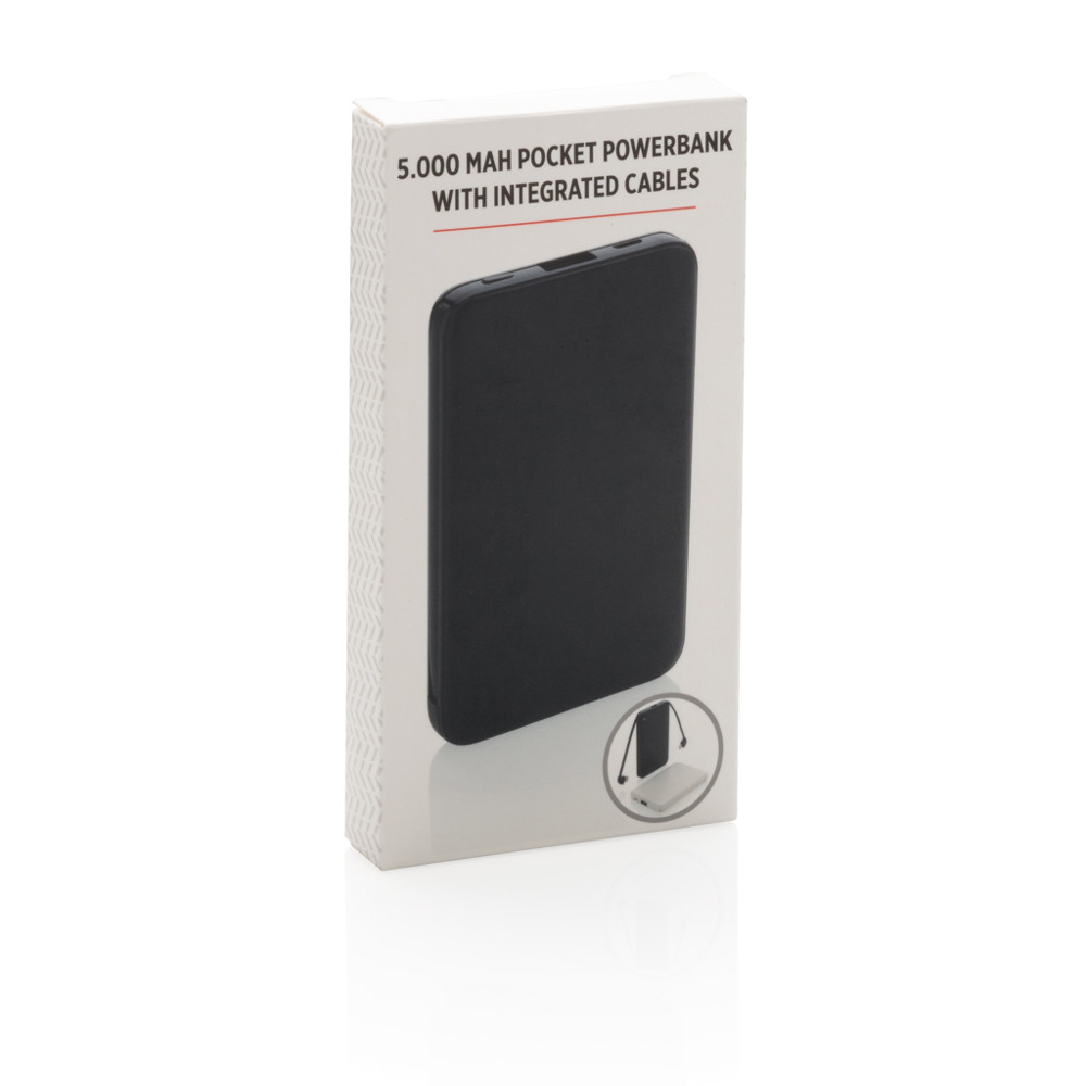 5.000 mAh Powerbank mit integriertem Kabel