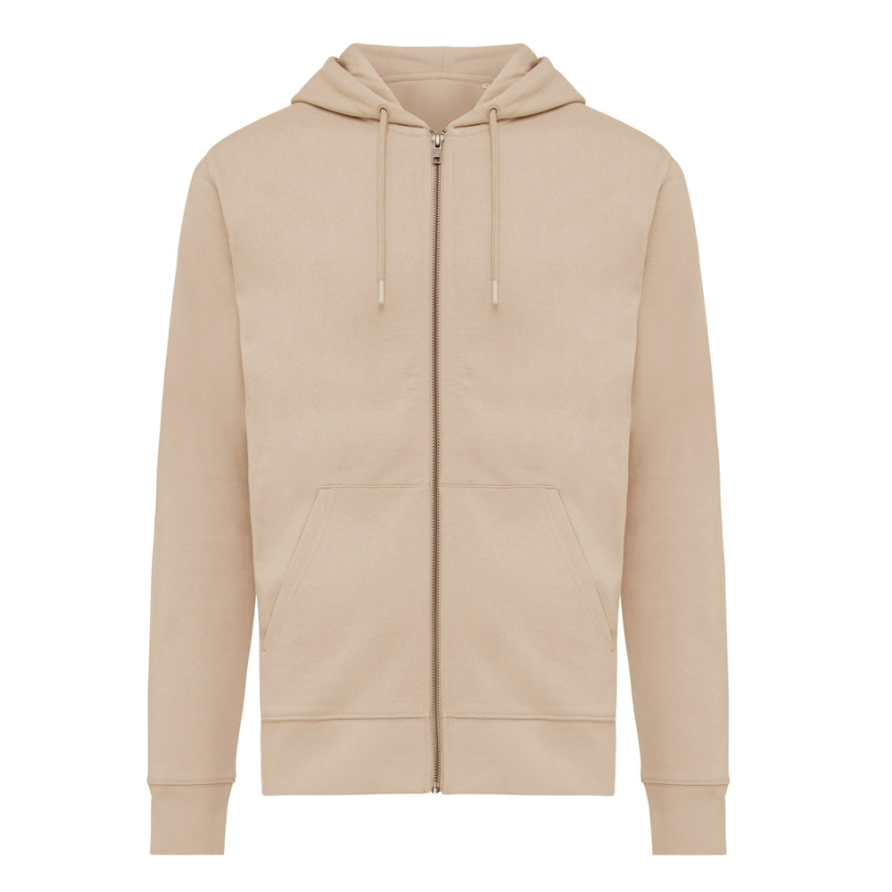 IQONIQ Abisko Zip-Kapuzenpullover aus recycelter Baumwolle - desert (± PMS 14-0708 TCX)