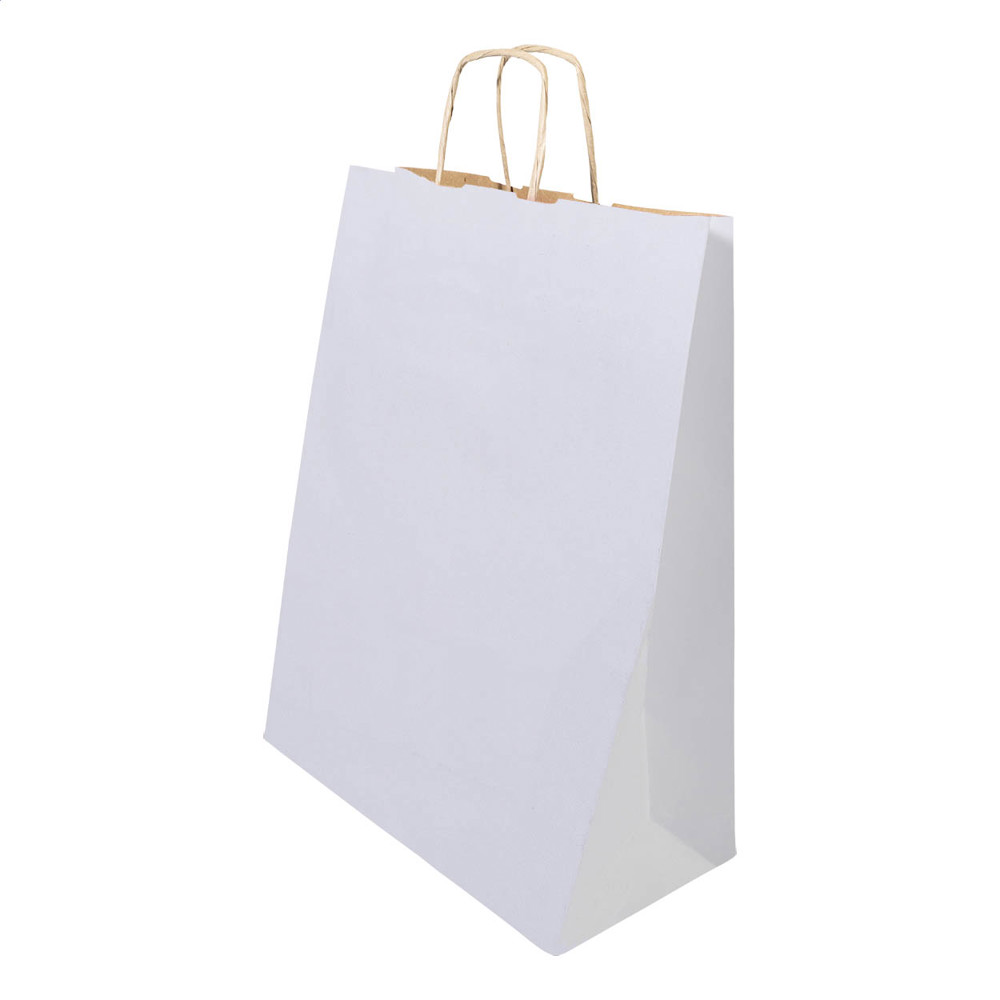 Papbag L - Papiergeschenktasche, groß - weiß