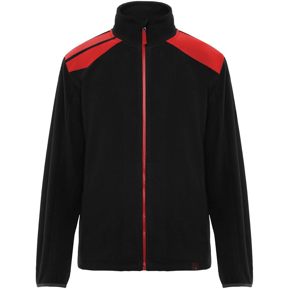 Terrano Mikrofleecejacke, unisex - Schwarz, rot