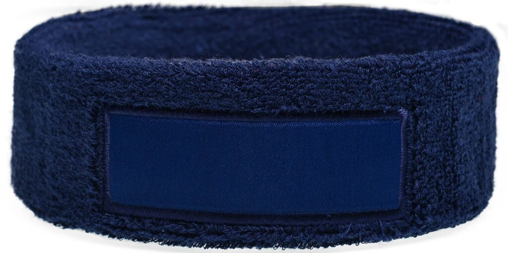 Nilton's Frottier Stirnband mit Label - Navy (PMS 533c) / Navy