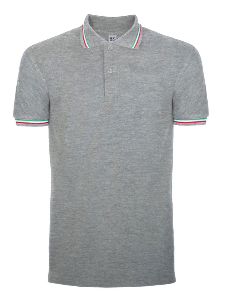 BS Italy Polo, 200 gr/m² - Grau-meliert (PMS Cool Grey 7C)