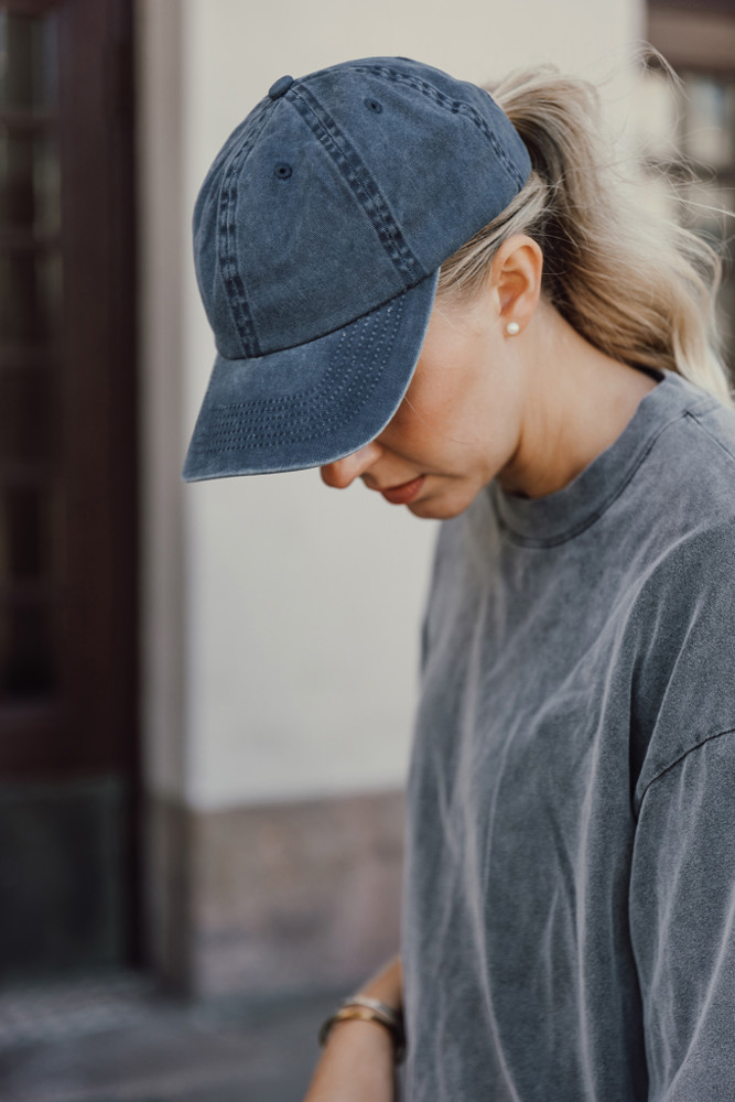 BEAU AWARE™ Washed 6-Panel Kappe aus 270gr/m² Baumwolltwill
