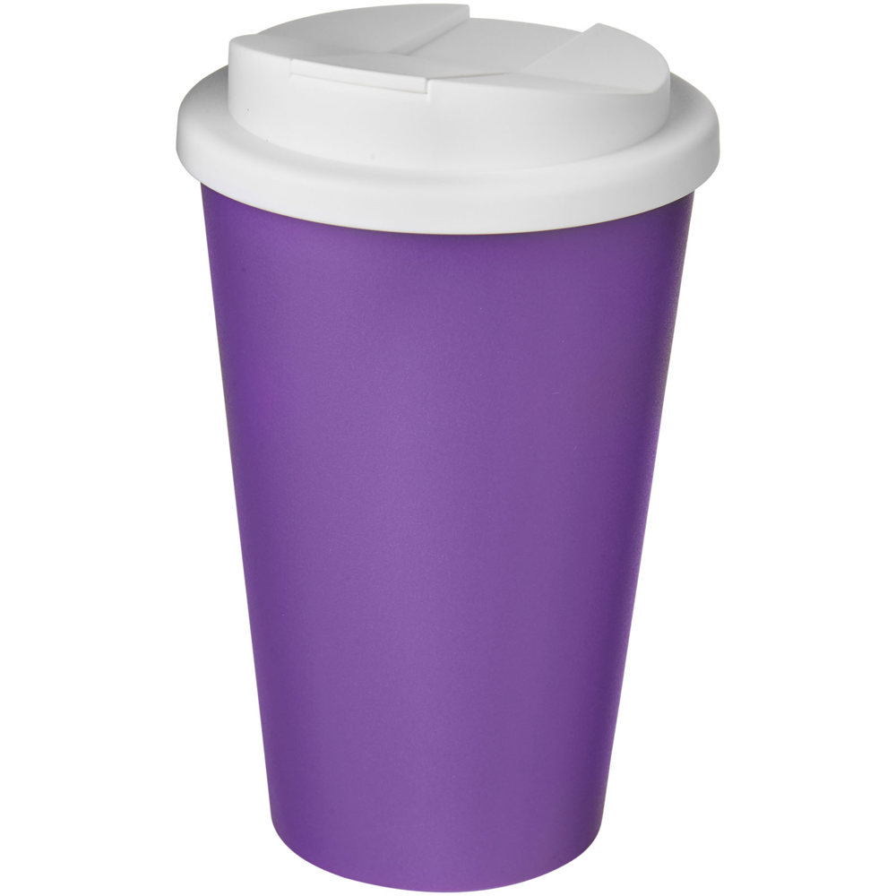 Americano® 350 ml Isolierbecher mit auslaufsicherem Schraubverschluss - lila, weiss