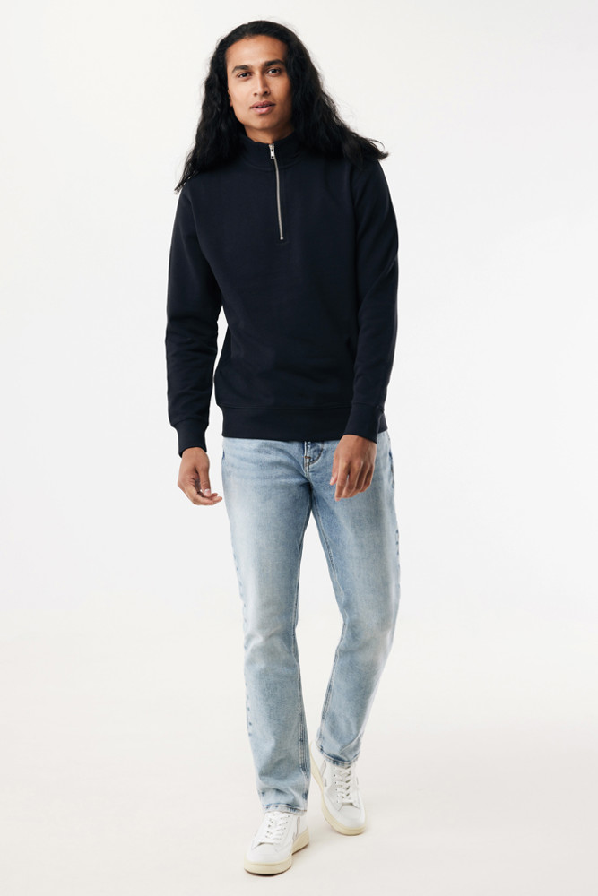 IQONIQ Elgon Quarter-Zip-Sweater aus rec. Baumwolle
