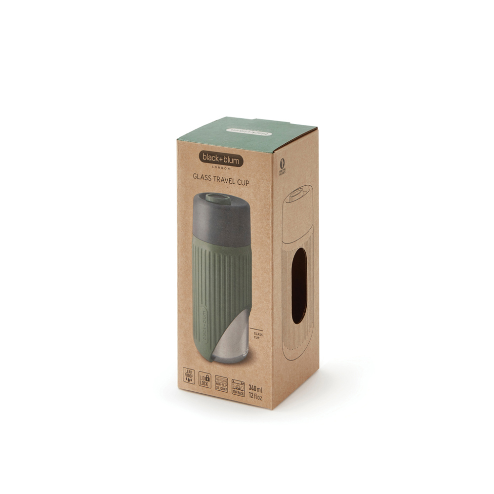 Black+Blum Glas-Reisebecher 340ml