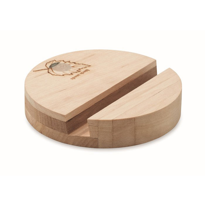 GROW ROUND STAND - Smartphone Halter Birkenholz
