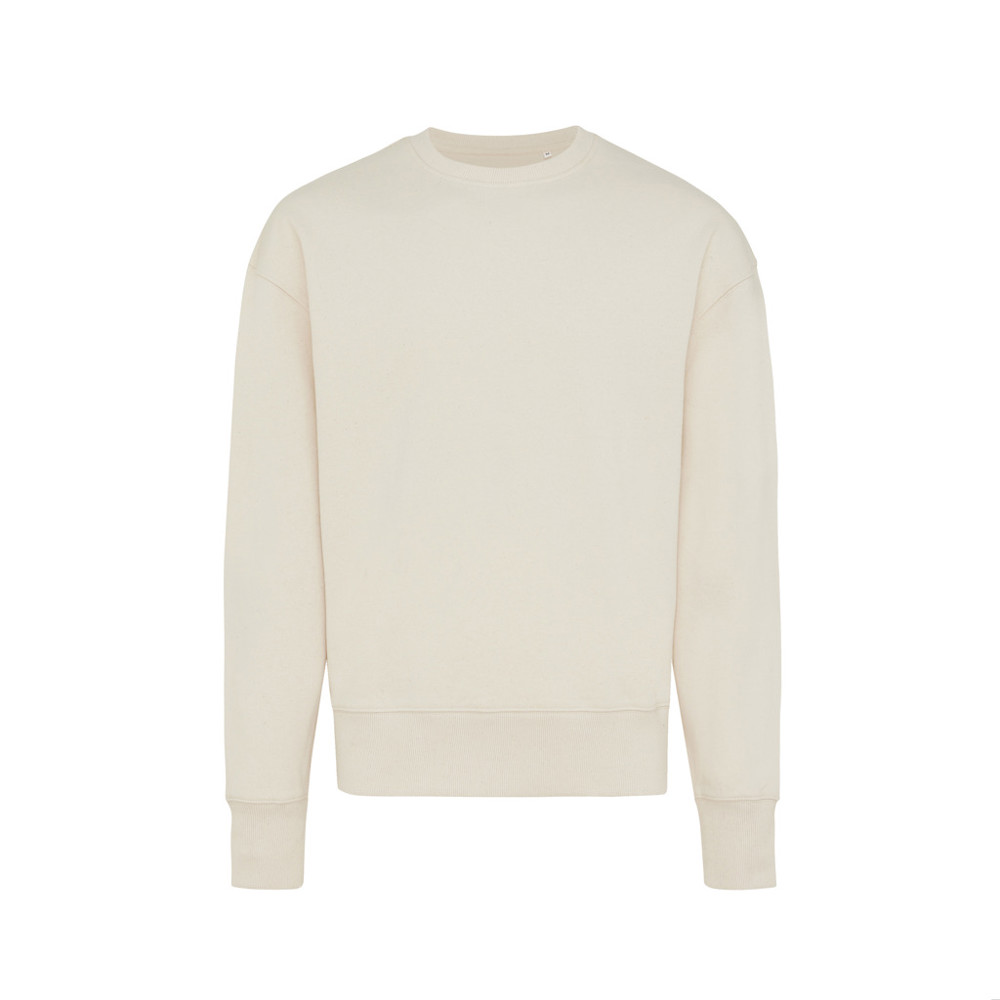 IQONIQ Kruger Relax-Rundhals-Sweater aus recycelt. Baumwolle - natural raw (± PMS natural raw undyed)
