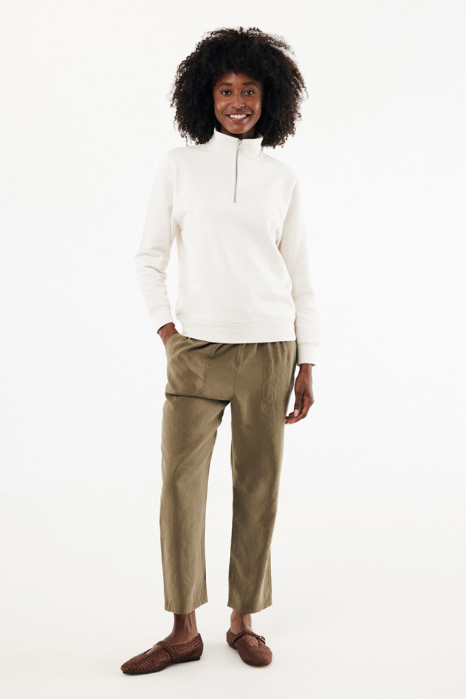 IQONIQ Elgon Quarter-Zip-Sweater aus rec. Baumwolle