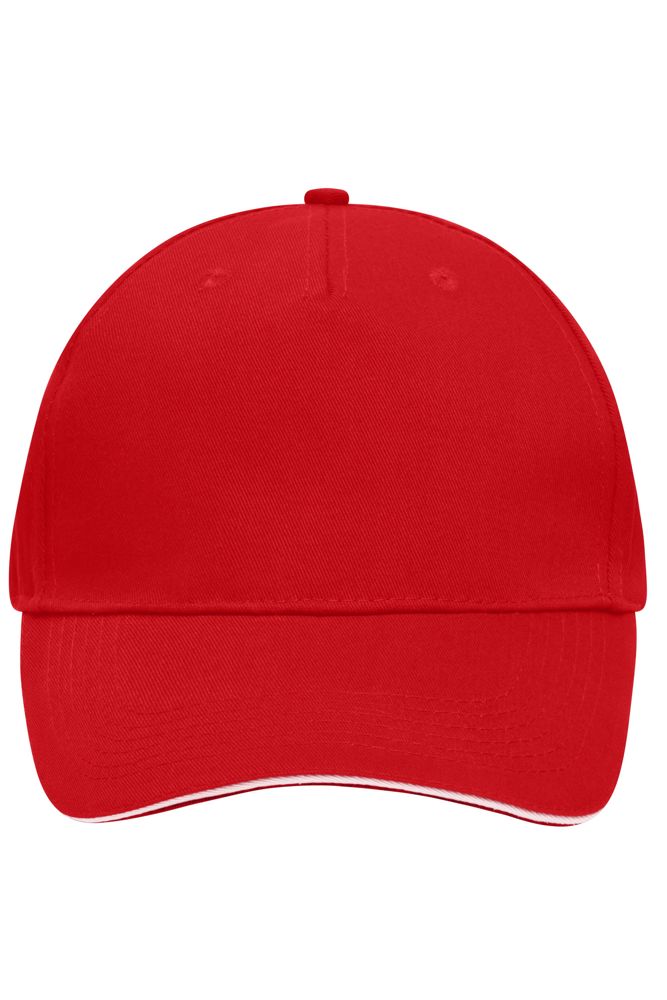5 Panel Sandwich Cap - Red/white (ca. Pantone 200C
white)