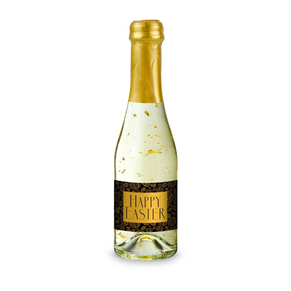 Hasengold - 6 x Goldflockentraum Piccolo 0,2 l - Flasche klar, Kapsel gold