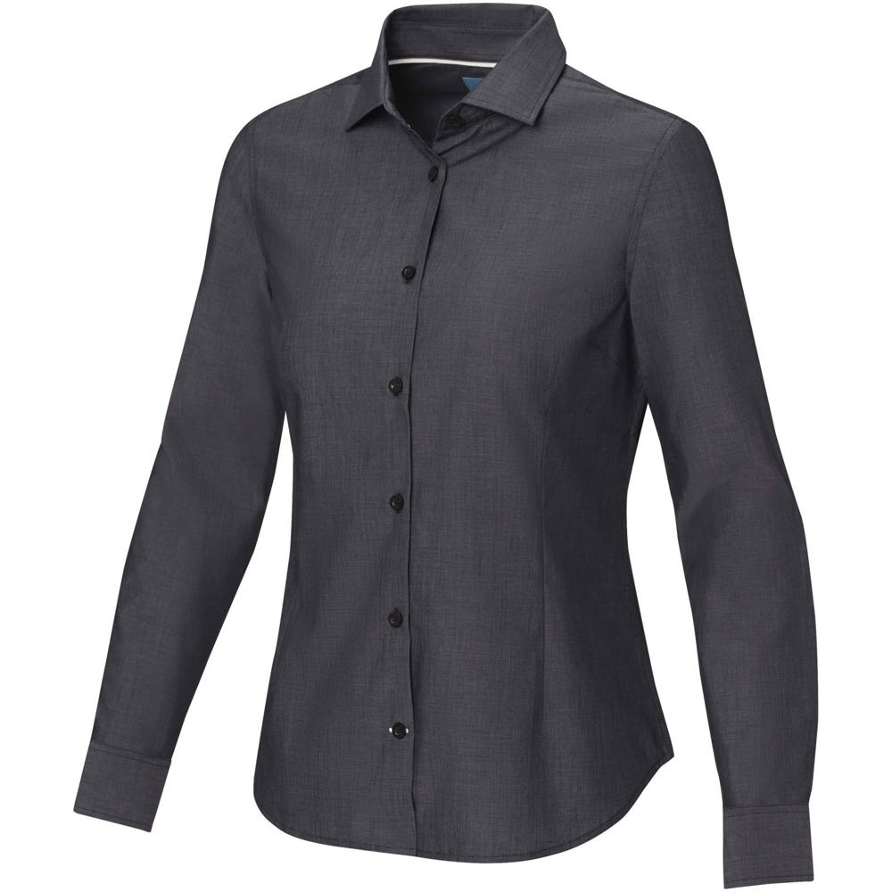 Cuprite Langarm Shirt aus Bio-Baumwolle für Damen - schwarz