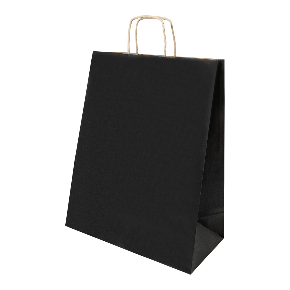 Papbag L - Papiergeschenktasche, groß - schwarz