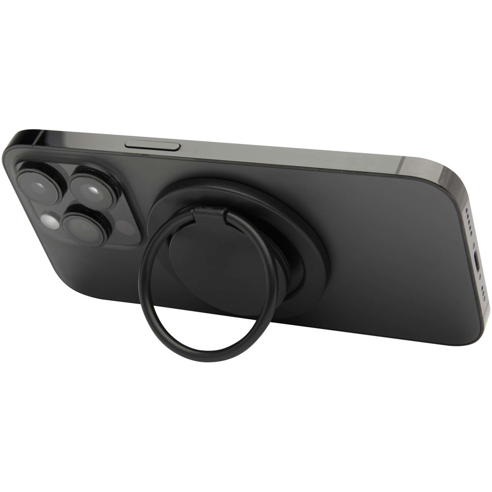 Albali Magnetische Smartphonehalterung aus recyceltem Kunststoff mit Ringständer - Schwarz