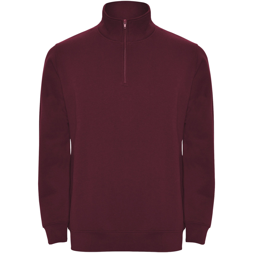 Aneto 280 g/m² Pullover mit Viertelreißverschluss - granatrot