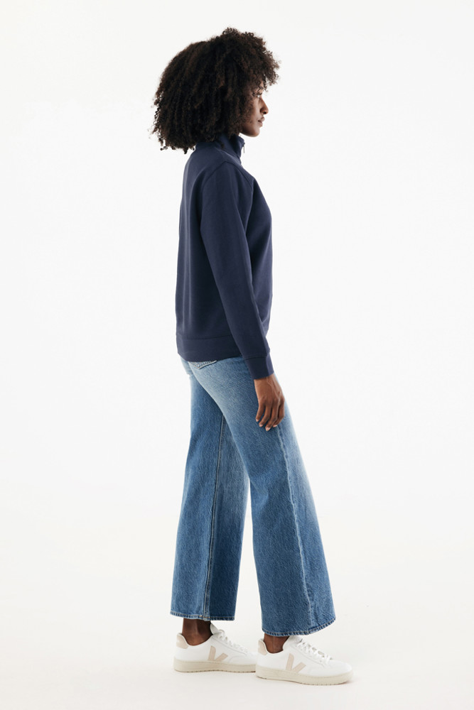 IQONIQ Elgon Quarter-Zip-Sweater aus rec. Baumwolle