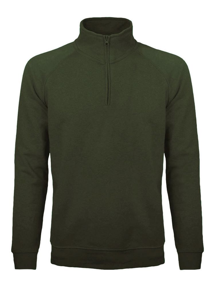 BS Sirio Pullover mit halbem Reißverschluss, 280 gr/m² - Olivgrün (PMS 418C)