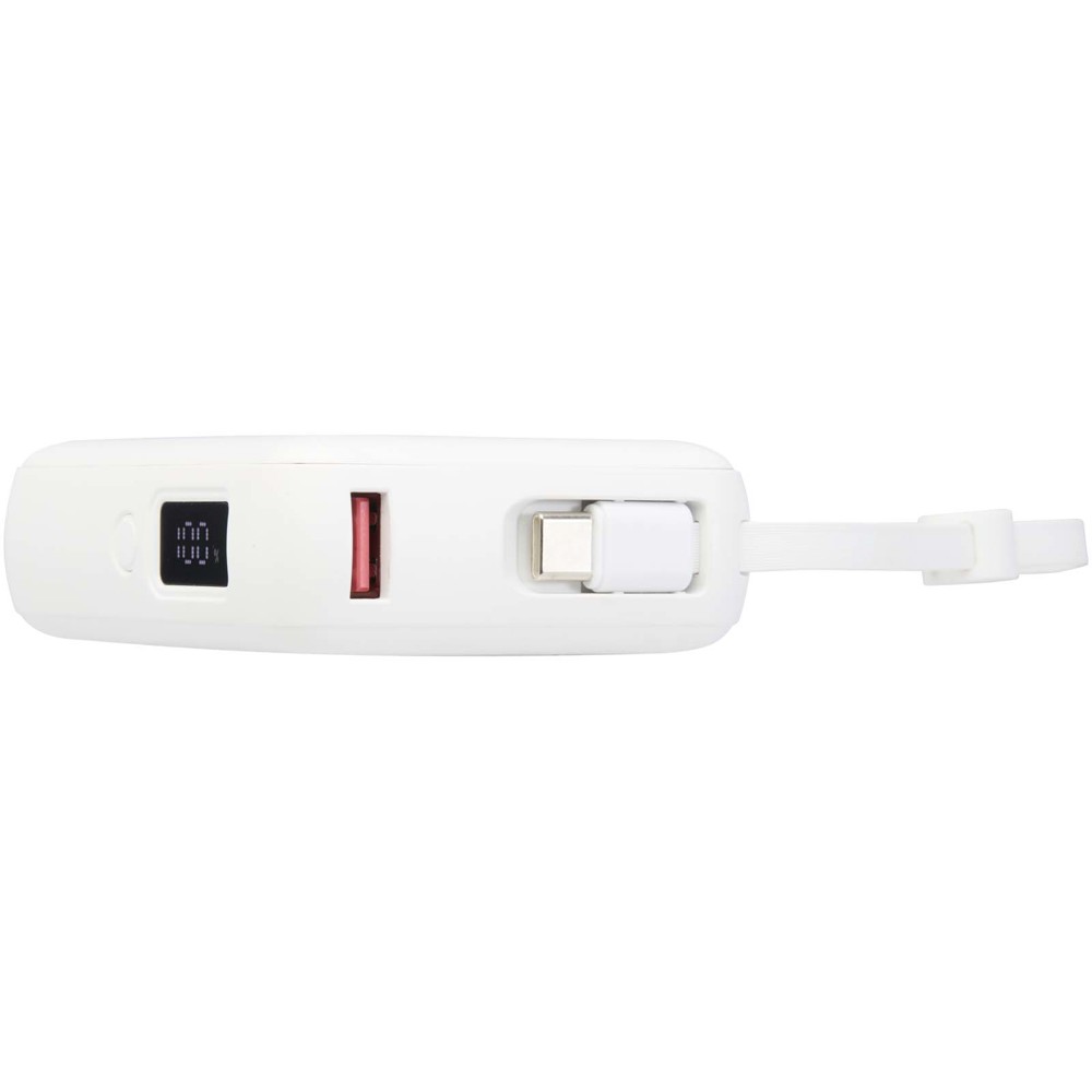 Acrux 35 W 10.000 mAh Tablet Powerbank mit integriertem Typ-C-Kabel aus recyceltem Kunststoff