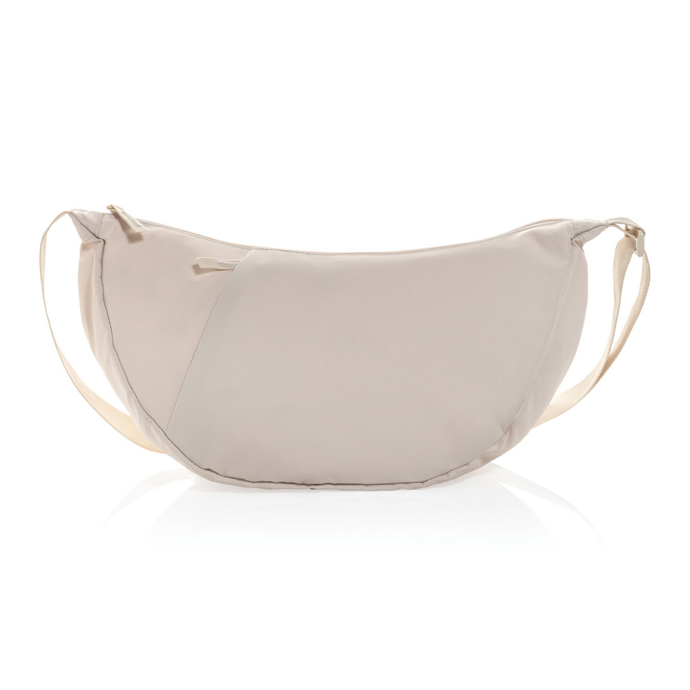 Crescent XL AWARE™ RPET Half-Moon Sling Tasche - beige (± PMS Warm Grey 1)