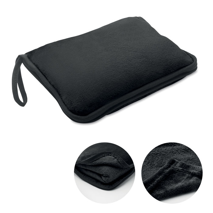 COZY - Reisedecke Flanell 220g/m² - schwarz