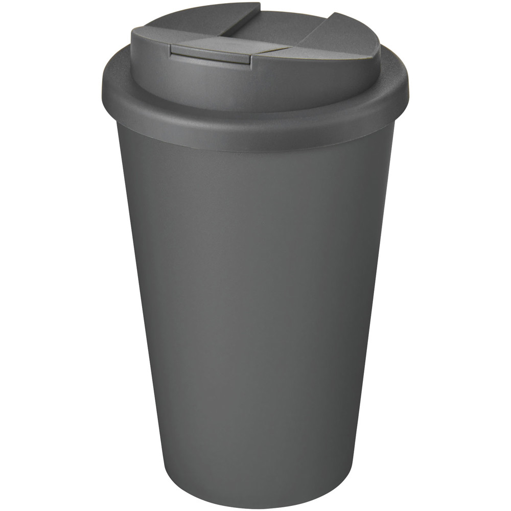 Americano® Eco 350 ml recycelter Becher mit auslaufsicherem Deckel - Grau