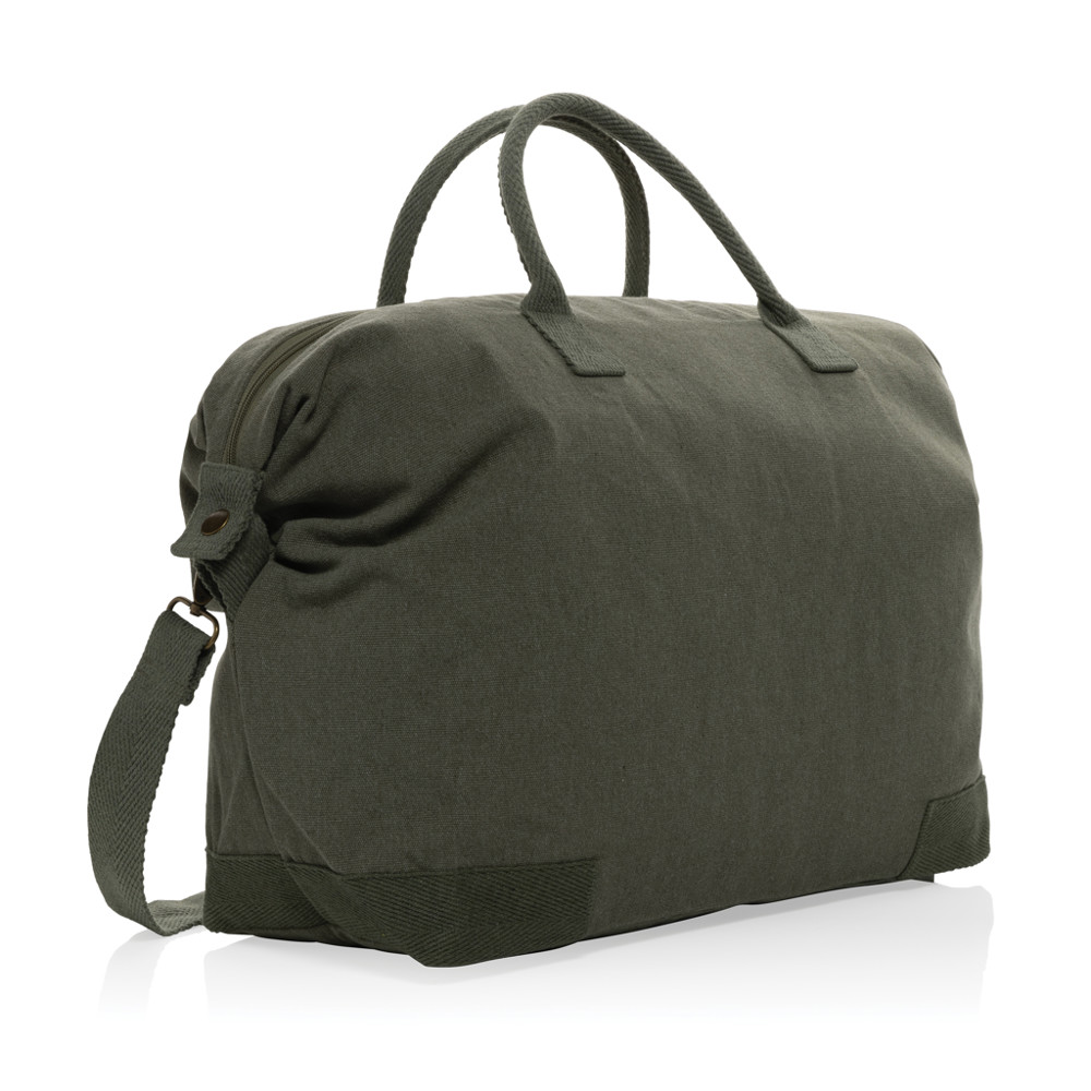 Kezar AWARE™ 500g/m² Wochenendtasche aus recyceltem Canvas - grün (± PMS 17-6206 TCX)