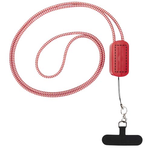 Anser Smartphone Lanyard aus recyceltem Kunststoff mit 27 W 5-in-1 integriertem Kabel