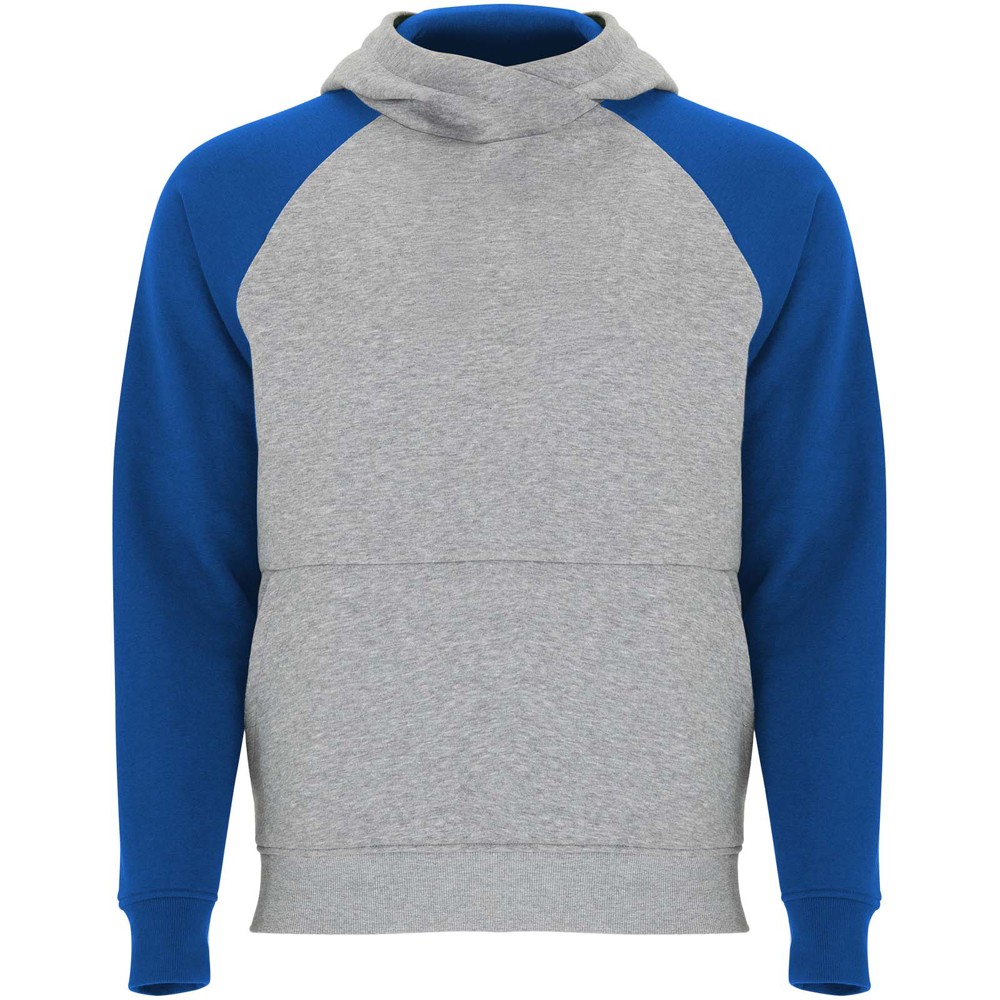 Badet 280 g/m² zweifarbiger Kapuzenpullover für Kinder - heather grau, royalblau