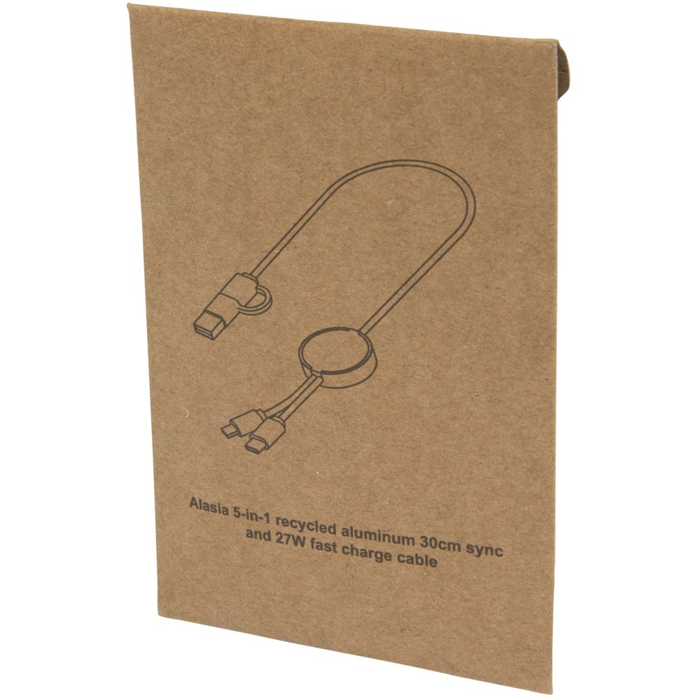 Alasia 30 cm 5-in-1 Kabel aus recyceltem Kunststoff für Datenübertragung und 27W Schnellladung