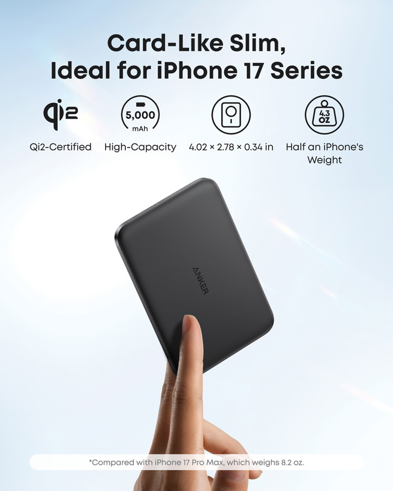 Anker Nano Wireless 5.000 Powerbank 15W MagGo Slim Qi 2.0