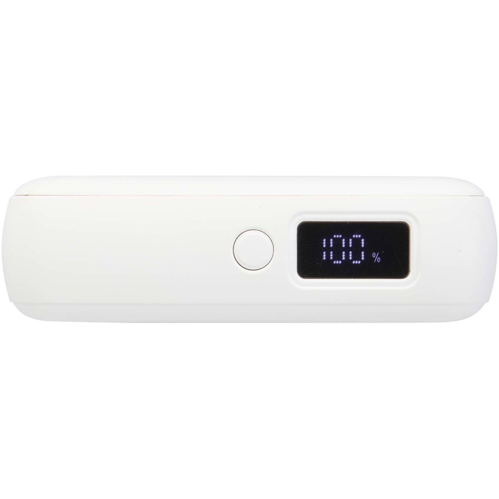 Acrux 35 W 10.000 mAh Tablet Powerbank mit integriertem Typ-C-Kabel aus recyceltem Kunststoff