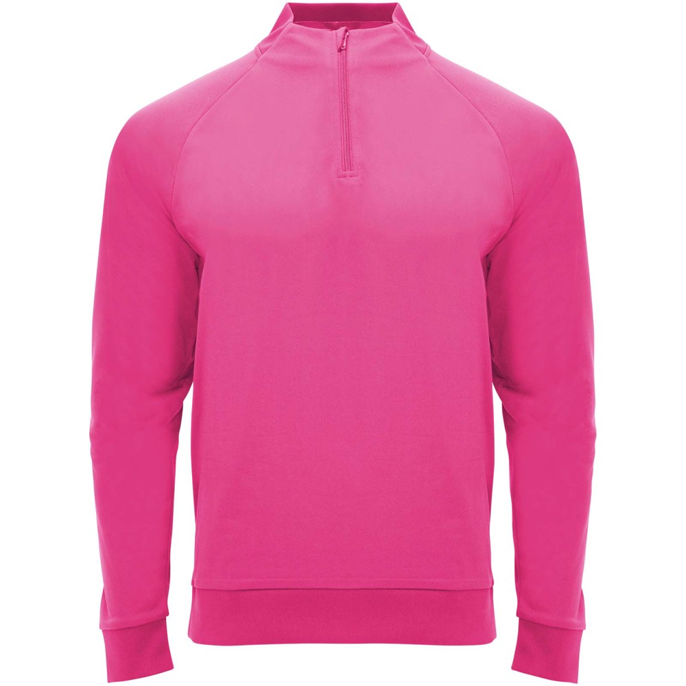 Epiro 200 g/m² Half-Zip Sweatshirt für Kinder - fluorrosa