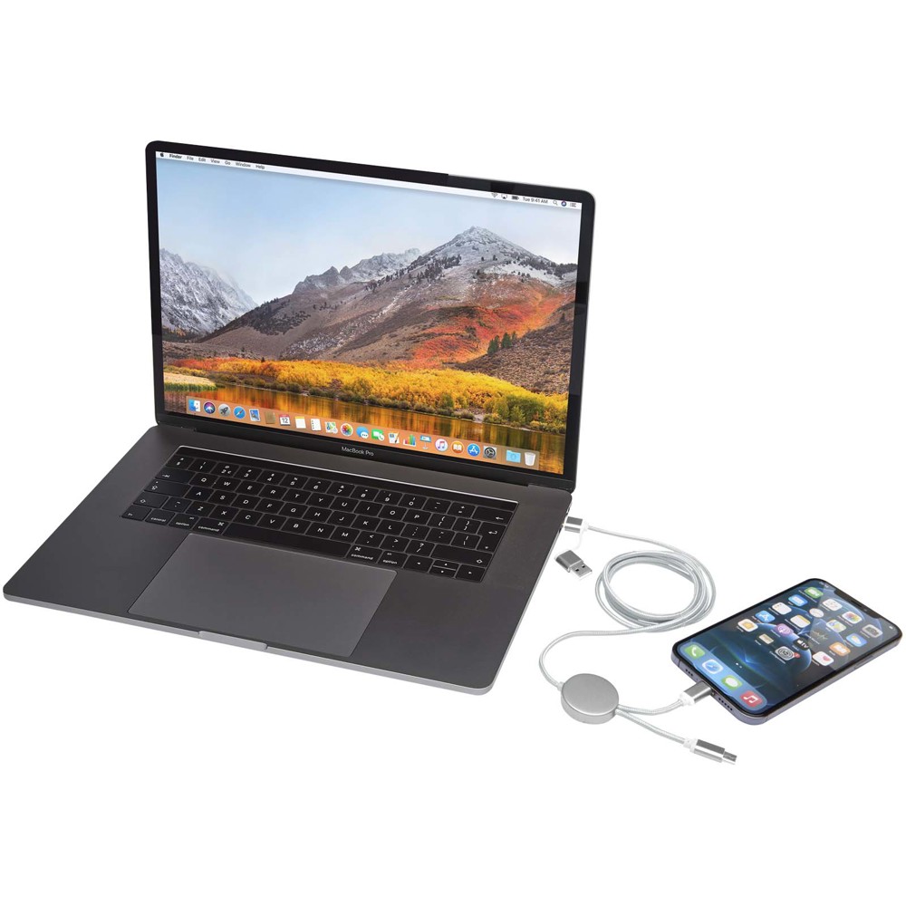 Alasia 150 cm 5-in-1 Kabel aus recyceltem Kunststoff für Datenübertragung und 27W Schnellladung