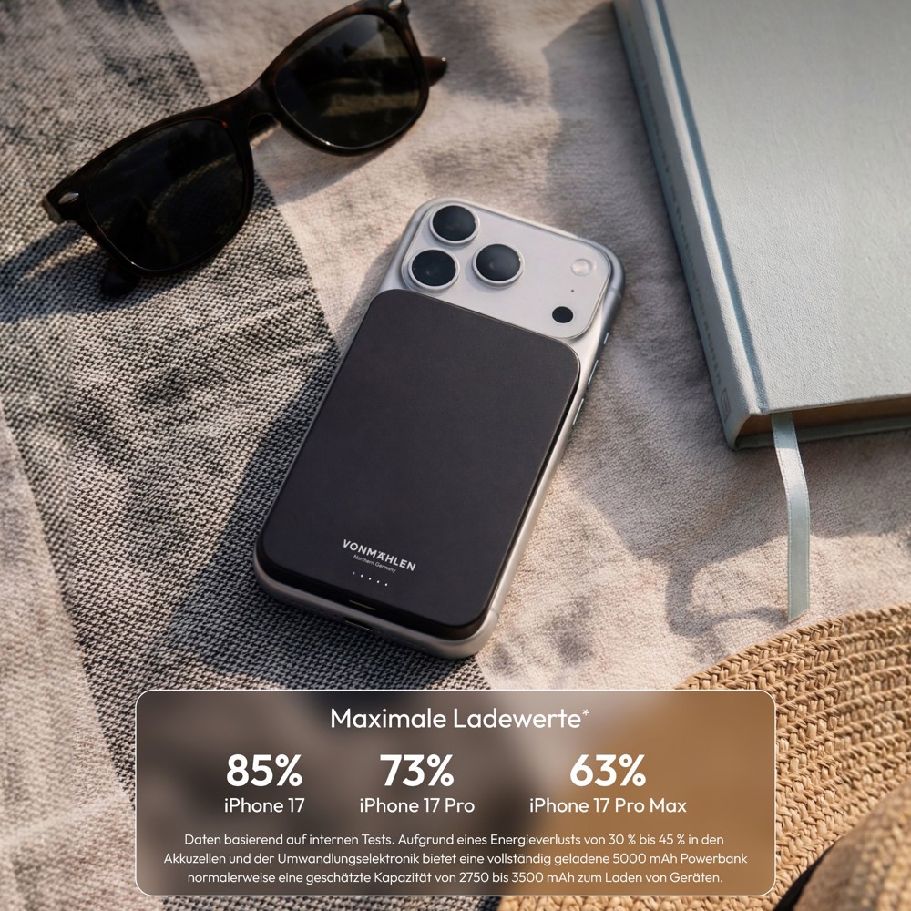 Evergreen Mag 5000 - Die magnetische Powerbank für den ganzen Tag - Schwarz