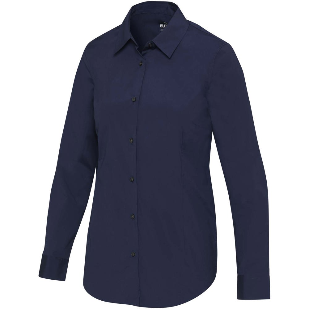 Carnelian 133 g/m² Popeline Bluse - Marineblau