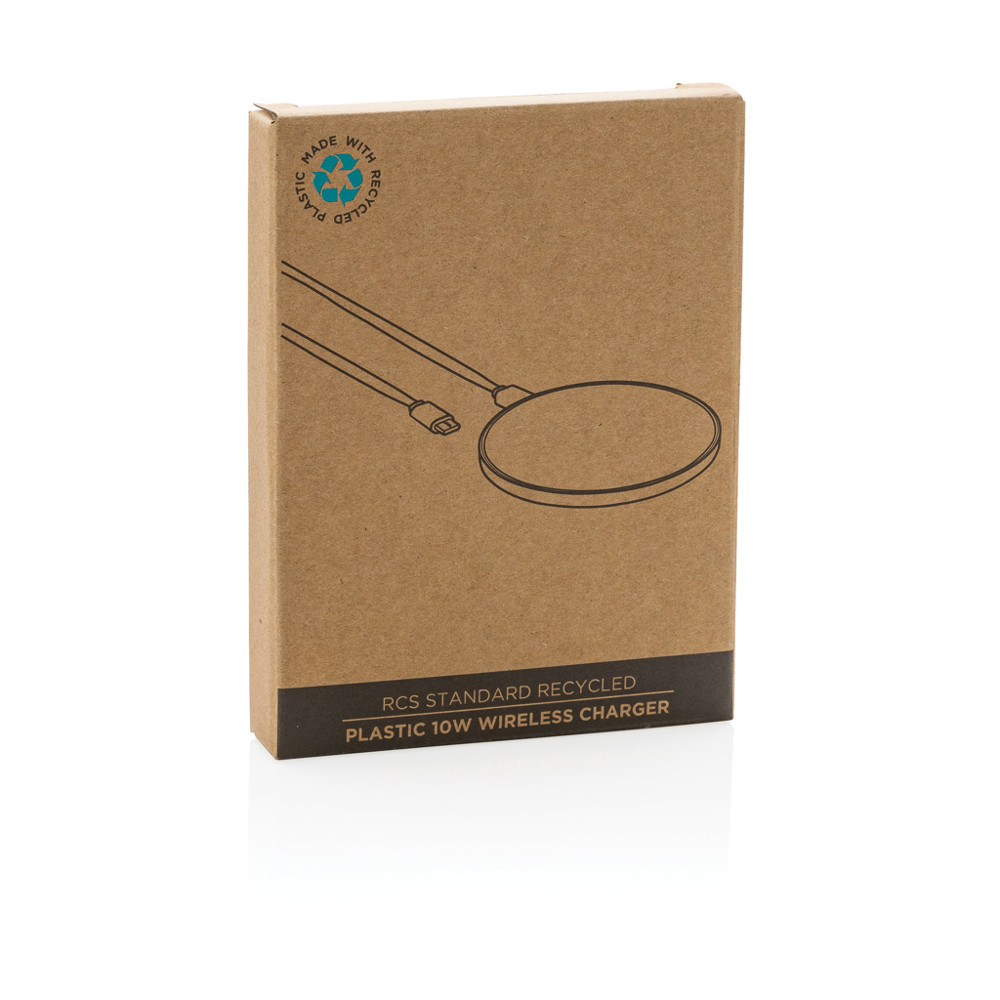 10W Wireless Charger aus RCS Standard recyceltem Kunststoff