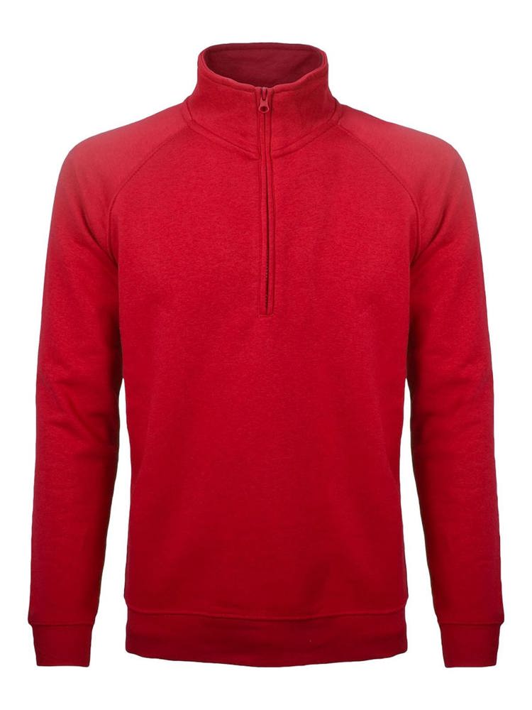 BS Sirio Pullover mit halbem Reißverschluss, 280 gr/m² - Rot (PMS 186c)