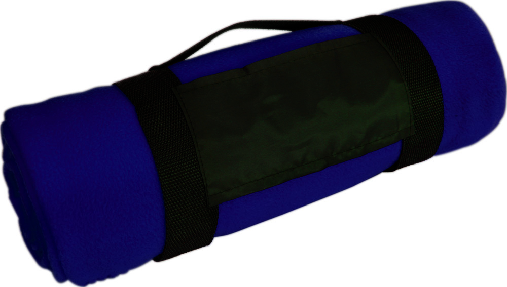 Picknickdecke mit Tragegurt - navyblau