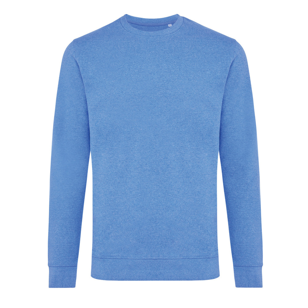 IQONIQ Denali ungefärbt. Rundhals-Sweater aus recycelter BW - heather blue (± PMS heather blue)